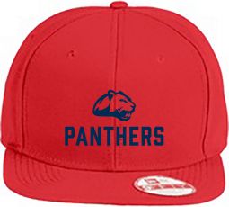 New Era Flat Bill Snapback Cap, Red